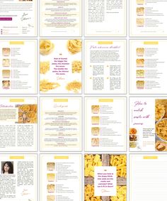 the brochure is designed to look like it has many different types of food