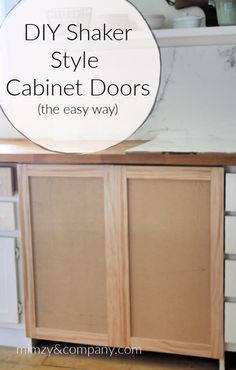 the diy shaker style cabinet doors are easy to make