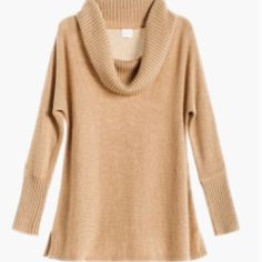 Chico's Hayden Sharkbite Hem Cowl Neck Or Off Shoulder Camel Brown Marled Knit Longline Sweater. This Neutral Toned Sweater Is So Versatile. For A Day At The Office, Wear It As A Cowl Neck Sweater And Then Transition It To An Off-The-Shoulder Sweater For Cocktails After Work. Features: -Cowl Neck Or Off-The-Shoulder Sweater -Rib Knit Neckline -Long Ribbed Cuffs For Added Detail -Side Vents For Ease Of Movement -Pullover -Dolman Sleeves -Long Sleeves -Sharkbite Hem At Neck For Added Detail -Longe Camel Long Sleeve Top For Winter, Long Sleeve Camel Sweater For Fall, Camel Long Sleeve Sweater For Fall, Camel Tops For Workwear In Fall, Longline Sweater, Clothes For Women Over 50, Cowl Neck Sweater, Shoulder Sweater, Office Wear