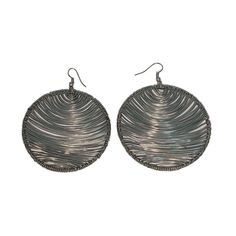 These beautiful colorful, round and light weight wire earrings are handmade by women artisans in South Africa using sustainable recycled telephone wire.Dimensions: 2.25" Wide