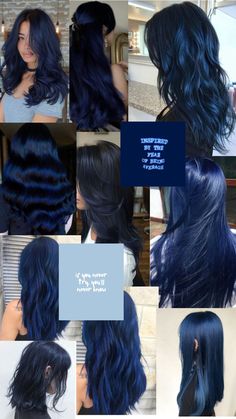 Dark Blue Hair, Hair Color Underneath, Red Hair Inspo, Hair Color Streaks, Hair Streaks, Dyed Hair Inspiration, Hair Inspiration Short, Pretty Hair Color, Haircuts Straight Hair