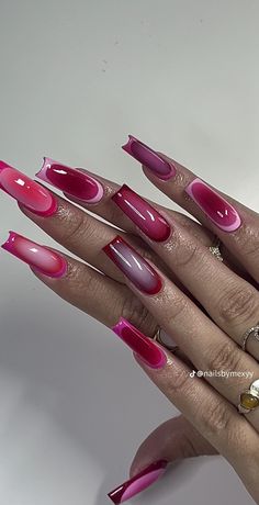 Classy Acrylic Nails, Acrylic Nails Coffin Pink, Square Acrylic Nails, Dream Nails, Fire Nails, Funky Nails