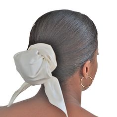 "AN EASY HAIR SOLUTION: Dress up your hair bun with this elegant bun cover. Secure your hair with a scrunchie or bobby pins and easily slip the bun cover over top for the perfect look. HAIR PROTECTION ALL DAY & NIGHT: Achieve long luscious hair by protecting your hair from harsh friction material day and night. Made with 100% mulberry silk, the tight weave helps to reduce frizz and split ends, while the natural protein fibers help to strengthen and condition hair. Wear Beaut Buns around the house so your hair ends don't rub when resting on your couch, chair, or bed. Wear Beaut Buns out on the town so your hair ends stay protected from the elements and moisturized all day. MULTIPLE WAYS TO STYLE: With the two ribbons, you can create multiple unique looks by using different tying techniques. Long Luscious Hair, Bun Scarf, Hair Bun Cover, Scarf Bun, Bleach Damaged Hair, Hair Solution, Hair Accessories Bun, Loose Buns, Elegant Bun