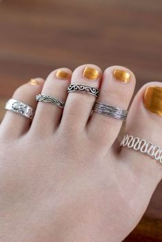 Sterling Silver Toe Rings, Silver Anklets