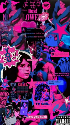 Tv girl Tv Girl Collage, Tv Girl Art, Female Singers Aesthetic, Tv Girl Aesthetic, Tv Reference, Girl Symbol, The Crane Wives, Air Wallpaper