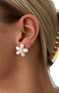 Flower Shaped Pearl Earrings For Spring, Floral Pearl Earrings For Spring, Spring Flower Shaped Pearl Earrings, Spring Flower Pearl Earrings, Flower-shaped Pearl Earrings For Party, Wedding Jewelry Pearls, Drop Earrings Pearl, Jewelry Pearls, Pearls Earrings