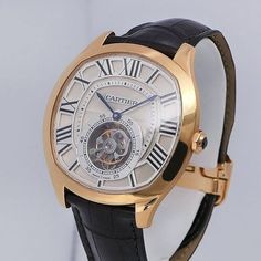 Cartier Drive de Cartier W4100013 Manual winding 40x41mm Silver Rose gold - Watch with original box and original papers - 9452 MC - 3ATM - Sapphire crystal - 2018 Gold Reference, Roman Numeral Bracelet, Good Year, Rose Gold Crystal, Authentic Watches, Rose Gold Case, Crocodile Skin, Rose Gold Bracelet, Rose Gold Watch