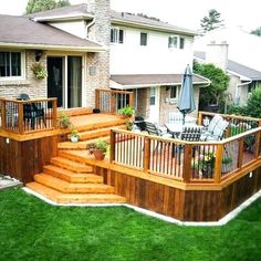 an image of a wooden deck in the yard