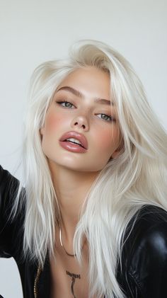 💇‍♀️✨ High-end Blonde Hair Platinum Platinum Blonde Hair Color Ideas Inspiration 🌟🎀 Blonde Hair Platinum, Full Eyebrows, Womens Hair, White Blonde, Platinum Blonde Hair, Blonde Women