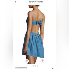 Questions? Leave A Comment Below! Blue Denim Backless Dress, Blue Mini Denim Dress For Beach, Casual Backless Denim Dress, Blue Cotton Denim Summer Dress, Summer Blue Denim Dress For Day Out, Casual Light Blue Backless Dress, Light Blue Casual Backless Dress, Denim Blue Cotton Mini Dress For The Beach, Blue Denim Dress For Summer Daywear