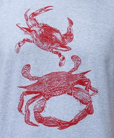 Red Crab T-Shirt, Crabby Shirt, Summer Shirt, Beach, Maryland Crab Shirt Crustacean Core, Crab Illustration, Crab Shirt, Crab House, Maryland Crabs, Red Crab, Red Ink, Fish Art, Red Shirt