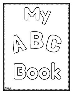 a coloring book with the words my abc book