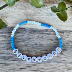 Pay Tribute To The Late, Great Mac Miller And His Iconic Song "Self Care" With Our Handmade Beaded Bracelet. Each One Is Expertly Crafted With High-Quality Beads And A Durable Elastic Band, Featuring A Beautiful Mix Of Blue And White Seed Beads. Featuring A Sleek And Stylish Design, This Bracelet Is Perfect For Fans Of Mac Miller And Anyone Who Appreciates The Importance Of Taking Care Of Themselves. Wear It As A Daily Reminder To Prioritize Your Own Well-Being And Mental Health, Just As Mac Adv Mac Miller Bracelet, Health Bracelet, Bracelet Inspo, Bracelets Ideas, Side Gigs, Mac Miller, Bracelet Blue, Bracelets Handmade Beaded, Bead Jewelry