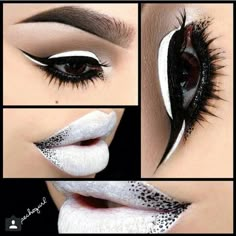 Snow leopard Bat Eyes Makeup, Halloween Makeup Bat Eyes, Bat Eyeshadow, Bat Lips Makeup, Snow Leopard Makeup, White Eye Makeup, Halloweenský Makeup