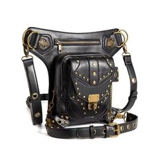 Crafted for the modern urbanite, the Metropolitan Sleek PU Tote blends functionality with sleek design, featuring a hard exterior for durability and a spacious interior for all your essentials. Steampunk Motorcycle, Steampunk Bag, Rock Style Outfits, Gothic Bag, Style Steampunk, Vintage Steampunk, Motorcycle Bag, Black Pants Men, Studs Men