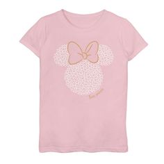 Add a little magic to anyone's wardrobe with this Disney Tee. ©Disney FEATURES Crewneck Short sleevesFABRIC & CARE Cotton Machine wash Imported Size: Large. Color: Pink. Gender: female. Age Group: kids. Baby Pink Shirt, Bow Logo, Disney Tee, Minnie Shirt, Minnie Mouse Girl, Disney Tees, Logo Tee, Pink Shirt, Logo Tees