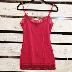 It Had to be You Lace Camisole in Dark Red Step your layering up a notch with this lovely Lace Camisole Top! Fully adjustable straps. 95% Cotton / 5% Spandex Undershirt Outfit, Lace Undershirt, Red Lace Tank Top, Red Cami, Lace Camisole Top, 2000s Clothing, Red Lace Top, School Goals, 2000s Clothes