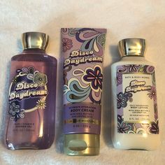 Nwt Disco Daydream Bundle! 1 Disco Daydream Body Cream 8 Fl. Oz 1 Disco Daydream Body Lotion 8 Fl. Oz. 1 Disco Daydream Shower Gel 10 Fl. Oz. All Brand New! Never Been Used! Let Me Know If You Have Any Questions! Feel Free To Make Offers! Bath And Body Works Set, Bath And Body Perfume, Bath N Body Works, Body Hygiene, Egyptian Style, Bath And Body Works Perfume, Body Lotion Cream, Shower Skin Care, Body Smells