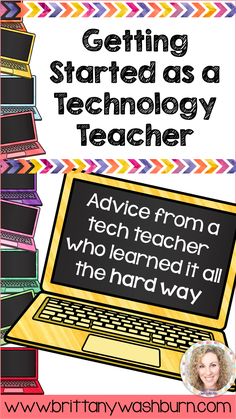 a laptop with the words getting started as a technology teacher