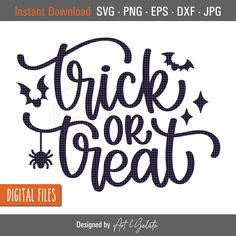 trick or treat halloween svt cut file for cricut and other cutting machines