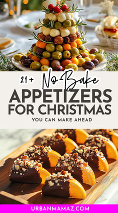 No-Bake Appetizers For Christmas Appetizers For Xmas Party, Light Christmas Appetizers Simple, Easy Small Bites Party Appetizers, Easy Appetizers For A Party Make Ahead Appetizer Recipes, Oven Baked Appetizers, Easy Make Ahead Christmas Appetizers, Make Ahead Appetizer Recipes Christmas, Italian Christmas Eve Buffet Ideas, Easy Christmas Party Recipes