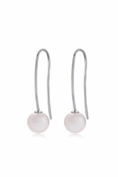 Equal parts sophisticated and chic, meet the Fin Earrings. Available in your choice of 14ct gold vermeil or sterling silver, the Fin earrings feature a round freshwater pearl, strung on a 3cm long drop. From your wedding day to everyday thereafter, the Fin earrings are the statement accessory you'll keep forever. Minimalist Pearl Drop Earrings For Evening, Minimalist Pearl Linear Earrings For Formal Occasions, Classic Long Drop Pearl Earrings For Formal Occasions, Classic Formal Long Drop Pearl Earrings, Elegant Pearl Linear Earrings With Ear Wire, Classic Long Drop Pearl Earrings, Elegant Linear Earrings With Ear Wire For Formal Events, Classic Long Drop Pearl Earrings For Wedding, Minimalist Pearl White Pearl Earrings For Formal Occasions