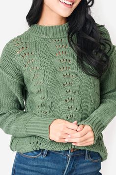 Scallop Stitch, Stitch Sweater, Pointelle Knit, Fall Favorites, Long Sleeve Pullover, Bring It On, Knitting, Long Sleeve, How To Wear