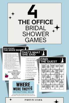 Turn your shower into a Dunder Mifflin extravaganza! The Office TV Show Who Knows The Bride Best Bridal Shower game. The Office themed Bridal Shower/ Bachelorette game- Who Knowsthe Bride best is the perfect game to play at your next Office TV show theme party. Bachelorette printables | bridal shower themes | bridal shower party | wedding bridal shower ideas | wedding bridal shower | bridal shower idease | wedding shower games ideas |bridal shower party ideas | bridal shower planning