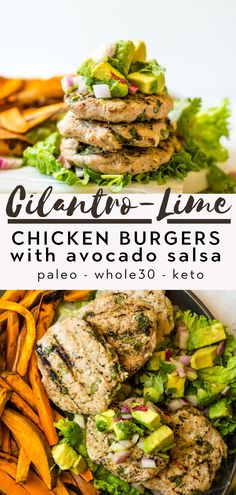 grilled chicken burgers with avocado salsa are the perfect side dish for any meal