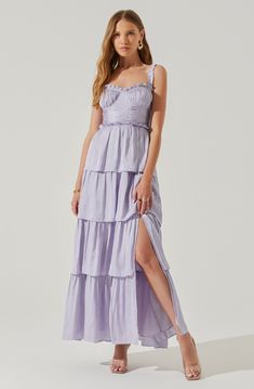 Tiered midi dresses elevate every occasion look. Get wedding guest ready in midi and maxi dresses from ASTR The Label. Wedding Guest Dress Inspiration, Spring Wedding Guest, Spring Wedding Guest Dress, Tiered Midi Skirt, Tiered Maxi Skirt, Wedding Attire Guest, Mauve Dress, Astr The Label, Urban Dresses