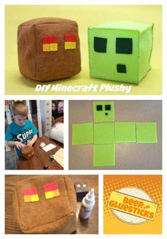 the instructions for how to make an easy minecraft plushy pillow from scratchsticks