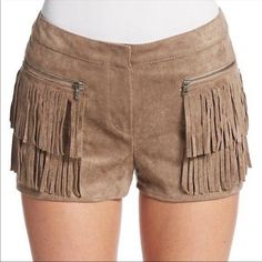 Bcbgmaxazria Suede Feel Shorts With Fringe Size Small. Perfect For Any Festival Or Night Out With Friends- Looks Great Paired With Booties, Boots Or Sandals. 2” Inseam. New With Tags. Smoke Free Home. No Trades Please. Boho Bohofashion Hippiestyle Coachella Redrocks Shorts With Fringe, Fringe Shorts, Western Theme Party, Festival Shorts, Short Fringe, Western Theme, Suede Fringe, Cowgirl Style, Faux Suede