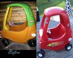 two different types of children's toy cars