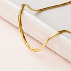 "Gold Snake Chain Necklace / Cute Necklace / 14k Gold Snakechain Necklace / Chain Necklace / Gold Chain Necklace / Gift For Her ★★ Description ★★ Handmade 14k Solid Gold Snake Chain  Necklace. The thickness is 1.8mm, 2.4mm, & 3.2mm and available in 14k Gold ★★ Necklace Details ★★ ◎ Material: 14K Solid Gold, Real Gold (14K) (14ct) (585) (not silver)(not filled) ◎ Color Availability: Gold ◎ Chain Thickness 1.8 mm -- 2.4 mm -- 3.2 mm 3.5 mm ◎ Chain Type: Snake Chain ◎ Chain Length: 16\",18\",20\",2 Yellow Gold Snake Chain Necklace With Adjustable Chain, Classic 14k Gold Snake Chain Necklace For Gift, Classic 14k Gold Snake Chain Necklace As A Gift, Delicate Yellow Gold Plated Snake Chain Necklace, Gold Plated Snake Chain Necklace Gift, Minimalist Curb Chain Necklace For Anniversary, Gold Herringbone Necklace With Adjustable Chain, Gold Plated Adjustable Snake Chain Necklace Gift, Gold Plated Box Chain Necklace For Anniversary