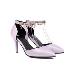 Shop Purple Satin Crystal Pearl Ankle Strap Bridal Heels D'orsay Stiletto Dress Shoes color Purple for Music Festival, Night Club, Party, Wedding with worldwide Free shipping & Free return. Spring Party Court Shoes With 4-inch Heel, Feminine Ankle Strap Kitten Heels For Party, Feminine Kitten Heels With Heel Strap For Party, Summer Evening Court Shoes With Ankle Strap, Party Kitten Heels With Heel Strap, Elegant Ankle Strap Heels For Party Season, Summer Party Court Shoes With Low Heel, Summer Party Court Shoes With Heel Strap, Spring Evening Open Heel Court Shoes