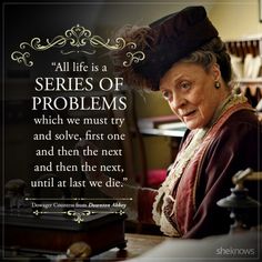 an old woman with a hat on her head and quote about the series of problems