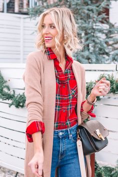 Red Plaid Flannel Shirt Outfit, Plaid Shirt Under Sweater Outfit, Red And Green Plaid Shirt Outfit, Jcrew Plaid Shirt Outfit, Christmas Plaid Shirt Outfit, Plaid Shirt Sweater Outfit, Style Red Plaid Shirt, Red Tartan Shirt Outfit Women, Walmart Plaid Shirt