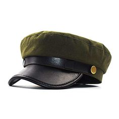 PRICES MAY VARY. 【FASHION MEN WOMEN HAT】several colors available, This adjustable baseball hat will add a touch of style to your daily look while keeping you warm and comfortable 【 ONE SIZE FITS MOST】This Chauffeur Hat fits for most people with one size(Approx. Measurement 22"-22.8"/56-58cm) and an adjustable strap, please measure carefully the circumference of head before purchasing. 【FASHION AND BREATHABLE MATERIAL】Made exclusively with the high quality cotton and sewing craftsmanship, also wi Chauffeur Hat, Vintage Style Hat, Retro Hats, Sailor Hat, Berets Cap, Military Hat, Hat For Men, Cotton Hat, Leather Hats