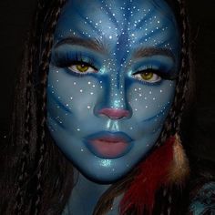 Face Remedies, Avatar Makeup, Avatar Halloween, Teknik Makeup, Makeup Clown, Fantasy Make-up, Halloweenský Makeup, Halloween Make-up Looks, Holloween Makeup