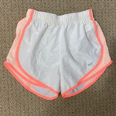 White Nike Shorts. Never Worn. Has Adjustable Waist And Liner On Inside. Nike Flower Shorts, Cheap Pink Sportswear Shorts, Soft Nike Shorts, Cheap Nike Shorts, Nike Fits, White Nike Shorts, Nike Shorts Women, Preppy Inspiration, Cute Nike Outfits