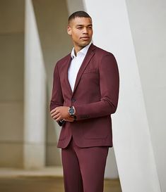 Murano Slim-Fit Performance Stretch Suit Separates Blazer | Dillard's Slim Fit Semi-formal Suit With Buttons, Red Slim Fit Suits For Semi-formal Occasions, Semi-formal Slim Fit Three-piece Suit With Welt Pockets, Red Single-breasted Semi-formal Suit, Semi-formal Burgundy Single Breasted Suit, Suit Separates, Big & Tall, Modern Man, Slim Fit