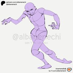 a drawing of a man running with his hands out