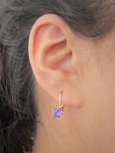 Amethyst gemstone dangling earring in yellow gold, February birthstone, purple gemstone earrings, gift for her, gift for mom, Christmas gift, earrings for girlfriend, dangling amethyst, wife gift, earrings wife 14K Gold Fill Lever-Back Earrings With amethyst stone perfect for everyday wear or special occasions, this pair of earrings are delicate, versatile and simply beautiful. Using lever back, this earrings are 100% handmade, made to order with unique perfection. 14K Gold Fill Lever-Back Earri Christmas Gift Earrings, February Birthstone Jewelry, Amethyst Studs, Gift For Mom Christmas, Natural Stone Earrings, Peridot Stone, Mom Christmas, Green Peridot, February Birthstone