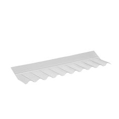 a white plastic shelf on a white background