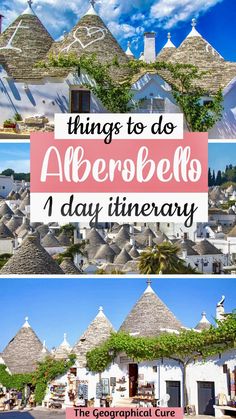 Pinterest pin for one day in Alberobello Alberobello Italy, Fairytale World, Museum Guide, Italian Lakes, Regions Of Italy, Puglia Italy, Countries To Visit, Visit Italy