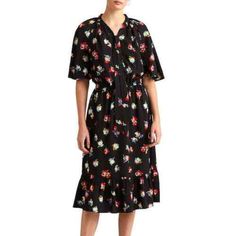 Find ideas๏ฟฝand inspiration for MSRP $155 Ralph Lauren Floral Crepe Tie-Neck Dress Polo Black Size 14, Womens Dresses Tie Neck Dress, Ralph Lauren Dresses, Ralph Lauren Dress, Flutter Sleeve Dress, Dress 16, Size 16 Dresses, Crepe Dress, Ralph Lauren Womens, Black Ruffle