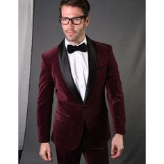 Mens Suit Slim Fit Color : Burgundy Burgundy Dinner Jacket, Maroon Velvet Suit, Dinner Jacket, Velvet Suit, Evening Jackets, Sport Coat, Blazer Suit, Mens Suits, Mens Jackets