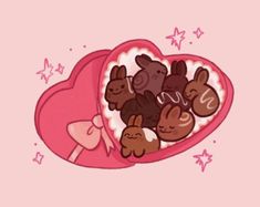 a heart filled with lots of cute little animals