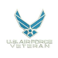 US Air Force Veteran Logo Veteran Logo, Military Emblems, Plain Clothing, Logo Embroidery Design, Air Force Veteran, Digitized Embroidery Designs, Heat Transfer Design, Us Air Force, Logo Embroidery