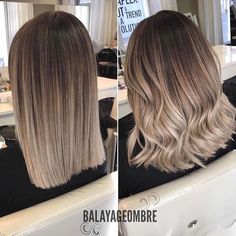 Volume or not? #hairstyles Hair Color 2017, Medium Layered Hair, Hair Dyes, Hairstyle Inspiration, Ombré Hair, Ash Brown, Short Hair Color, Brown Blonde Hair, Ombre Hair Color